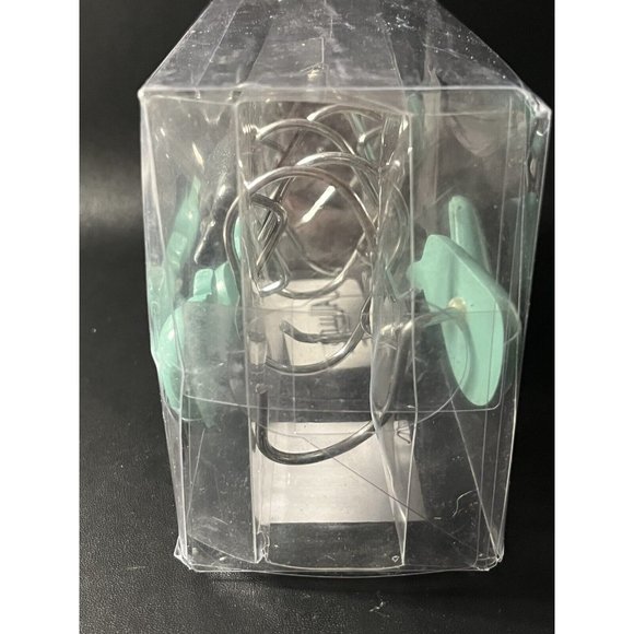 Whale Watch Shower Curtain Hooks Turquoise & Dark Gray Or Black Set of 12 NIB - Picture 4 of 8